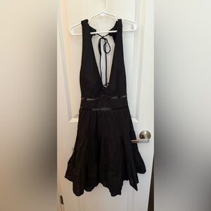 NWT Petal & Pup Black Romeo Backless Mini Dress Size 6